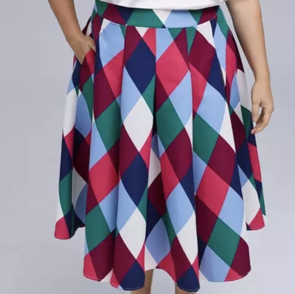 Torrid Belle Isle Pleated Midi Skirt Size 18